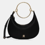 Γυναικεία Τσάντα Ώμου Tommy Hilfiger AW0AW18236-BDS Μαύρη