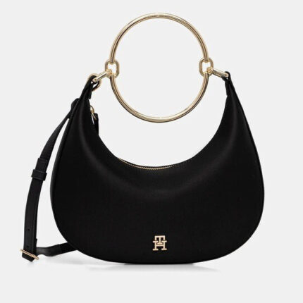 Γυναικεία Τσάντα Ώμου Tommy Hilfiger AW0AW18236-BDS Μαύρη