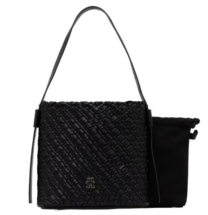 Γυναικεία Τσάντα Ώμου Tommy Hilfiger AW0AW18160-BDS Μαύρη