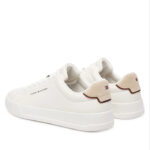 Ανδρικά Δερμάτινα Sneakers Tommy Hilfiger FM0FM05367 0LE Λευκά Μπεζ