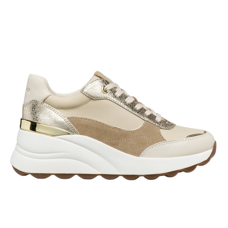 Γυναικεία Ανατομικά Δερμάτινα Sneakers Geox Spherica D65WAB 01122 C1S2L Μπεζ/Χρύσο Γυναικεία Ανατομικά Δερμάτινα Sneakers Geox Spherica D65WAB 01122 C1S2L Μπεζ/Χρύσο