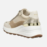 Γυναικεία Ανατομικά Δερμάτινα Sneakers Geox Spherica D65WAB 01122 C1S2L Μπεζ/Χρύσο