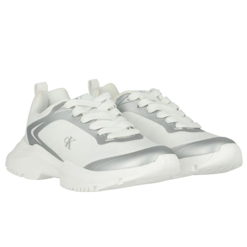 Unisex Εφηβικά Sneakers Calvin Klein V3A9-83233-1844AX059 Λευκά Ασημί (35-40)