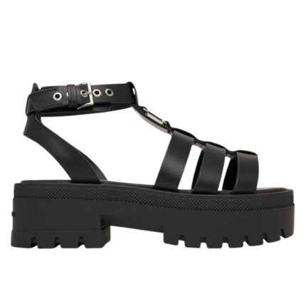 Γυναικεία Δερμάτινα Σανδάλια Tommy Hilfiger EN0EN02943-BDS Μαύρα