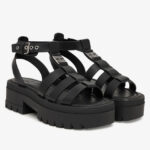 Γυναικεία Δερμάτινα Σανδάλια Tommy Hilfiger EN0EN02943-BDS Μαύρα