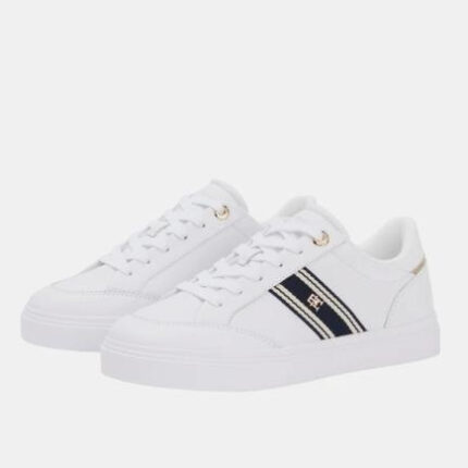 Γυναικεία Δερμάτινα Sneakers Tommy Hilfiger FW0FW09354-YBS Λευκά