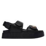 Γυναικεία Δερμάτινα Σανδάλια Tommy Hilfiger Platform FW0FW09119-BDS Μαύρα