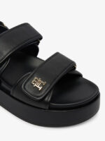 Γυναικεία Δερμάτινα Σανδάλια Tommy Hilfiger Platform FW0FW09119-BDS Μαύρα