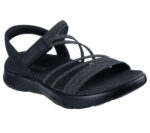 Γυναικεία Ανατομικά Πέδιλα Skechers Go Walk Flex 141473/BKGY Μαύρα