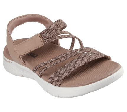Γυναικεία Ανατομικά Πέδιλα Skechers Go Walk Flex 141473/TAN Καφέ