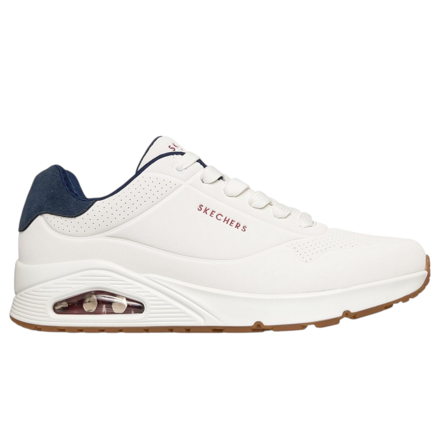 Ανδρικά Ανατομικά Sneakers Skechers 183004/WNVR Λευκά Ανδρικά Ανατομικά Sneakers Skechers 183004/WNVR Λευκά