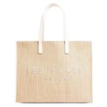Γυναικεία Τσάντα Ώμου Ted Baker Pallmer Raffia Large Icon 284036-Ivory