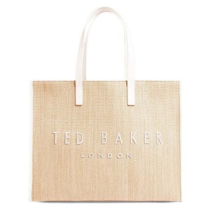 Γυναικεία Τσάντα Ώμου Ted Baker Pallmer Raffia Large Icon 284036-Ivory