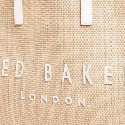 Γυναικεία Τσάντα Ώμου Ted Baker Pallmer Raffia Large Icon 284036-Ivory