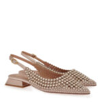 Γυναικεία Παπούτσια SlingBack Exe Hillary-141 Πλατίνα Στρας W47001411Z36