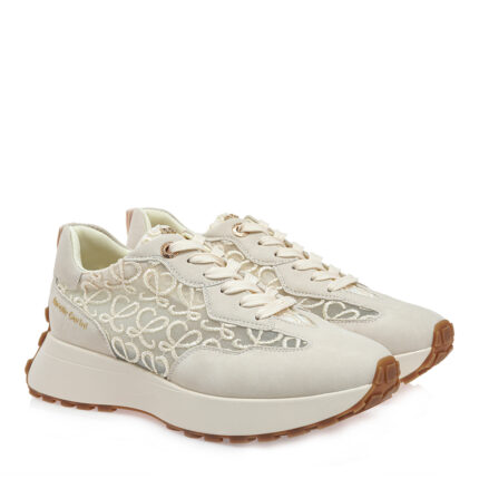 Γυναικεία Sneakers Renato Garini 418-52RG27 Μπεζ Καστόρι Δαντέλα W119R41833X
