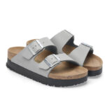 Γυναικείες Ανατομικές Παντόφλες Birkenstock Arizona Pap Platform 1028439 Γκρι Narrow Fit
