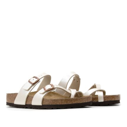 Γυναικείες Ανατομικές Παντόφλες Birkenstock Mayari Stone 0071661 Pearl White Regular Fit