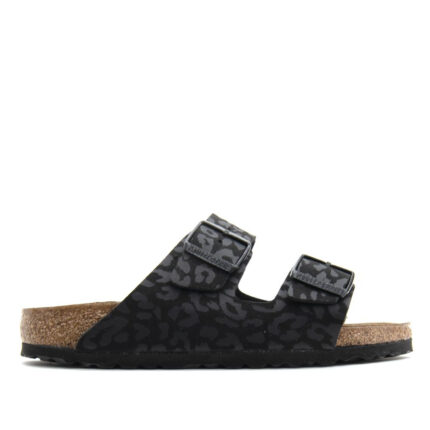 Γυναικεία Ανατομικά Σανδάλια Birkenstock Arizona Bs 1030563 Leo Black Narrow Fit