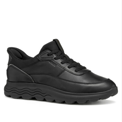 Γυναικεία Ανατομικά Δερμάτινα Sneakers Geox Spherica D567MB 00085 C9999 Μαύρα