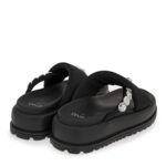 Γυναικεία Flatforms Exe 19796-1 Μαύρο Ασημί Στρας W403R9613B04