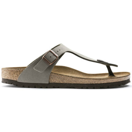 Γυναικείες Ανατομικές Παντόφλες Birkenstock Gizeh Birko-Flor Stone Nubuck 0043391 Regular Fit