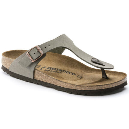 Γυναικείες Ανατομικές Παντόφλες Birkenstock Gizeh Birko-Flor Stone Nubuck 0043391 Regular Fit