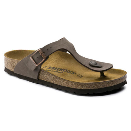 Γυναικείες Ανατομικές Παντόφλες Birkenstock Gizeh Birko-Flor Nubuck Mocca 043751 Resular Fit