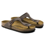 Γυναικείες Ανατομικές Παντόφλες Birkenstock Gizeh Birko-Flor Nubuck Mocca 043751 Resular Fit