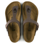 Γυναικείες Ανατομικές Παντόφλες Birkenstock Gizeh Birko-Flor Nubuck Mocca 043751 Resular Fit