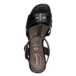 Γυναικεία Ανατομικά Δερμάτινα Πέδιλα Tamaris Comfort 8-88320-42 098 Μαύρα