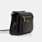 Γυναικεία Δερμάτινη Τσάντα 'Ωμου DKNY Bryant R5333M02-BGD Μαύρη