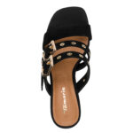 Γυναικεία Ανατομικά Δερμάτινα Mules Tamaris 1-27222-46 001 Μαύρο