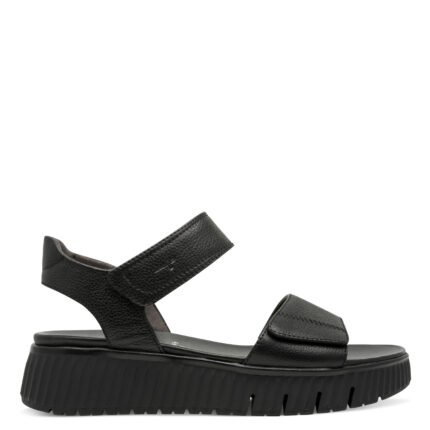 Γυναικεία Ανατομικά Δερμάτινα Πέδιλα Tamaris Comfort 8-88720-44 001 Μαύρο