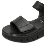 Γυναικεία Ανατομικά Δερμάτινα Πέδιλα Tamaris Comfort 8-88720-44 001 Μαύρο