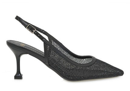 Γυναικεία Slingback Exe 5153-211 Μαύρο Στρας W47005114171
