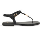 Γυναικεία Δερμάτινα Flat Σανδάλια Exe LK-TM-1037 Μαύρο Πόνυ W419A0371817