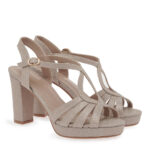 Γυναικεία Πέδιλα Seven 7M5199-140 Πλατίνα Glitter W4700599579C