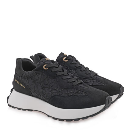 Γυναικεία Sneakers Renato Garini 418-52RG27 Μαύρο Καστόρι Δαντέλα W119R41833X1