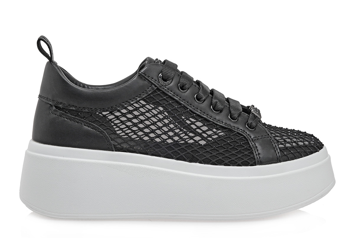 Γυναικεία Sneakers Renato Garini 88-61RG05C Μαύρο Φιλιτρέ Στρας W119R61539E0 Γυναικεία Sneakers Renato Garini 88-61RG05C Μαύρο Φιλιτρέ Στρας W119R61539E0
