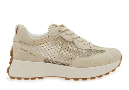 Γυναικεία Sneakers Renato Garini 418-52RG27 Μπεζ Φιλιτρέ Στρας W119R41734K5