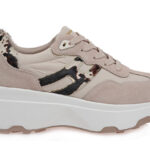Γυναικεία Δερμάτινα Sneakers Renato Garini 560-61RG43 Μπεζ Καστόρι Cow Pony W119R54333W0
