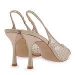 Γυναικείες Γόβες Seven 9605-5 Πλατίνα Φιλιτρέ Στρας W470006466M8