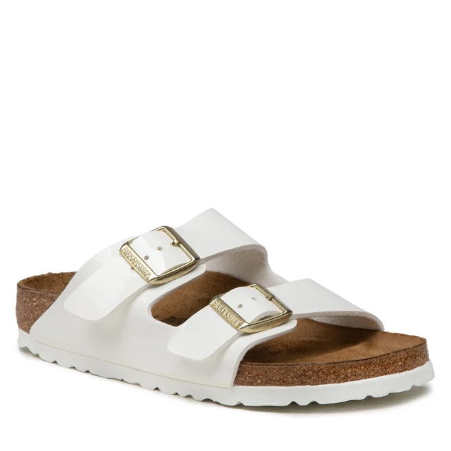 Γυναικεία Ανατομικά Σανδάλια Birkenstock Classic Arizona Narrow Fit 1005294 Patent White