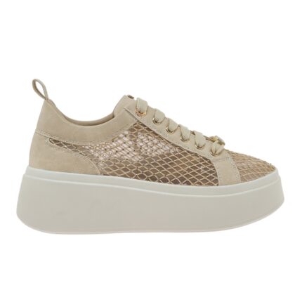 Γυναικεία Sneakers Renato Garini 88-61RG05C Μπεζ Φιλτιρέ Στρας W119R61534K5