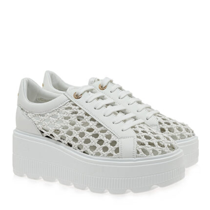 Γυναικεία Sneakers Renato Garini 2201-61RG01 Λευκό Πλεκτό W119R611326M