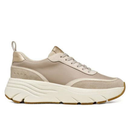 Γυναικεία Ανατομικά Δερμάτινα Sneakers Geox Diamanta D66UFA 09B22 C0084 Μπεζ
