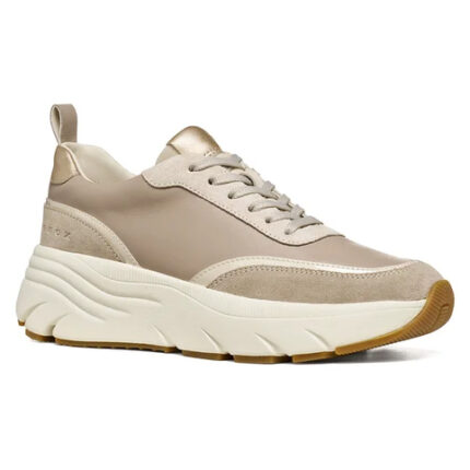Γυναικεία Ανατομικά Δερμάτινα Sneakers Geox Diamanta D66UFA 09B22 C0084 Μπεζ