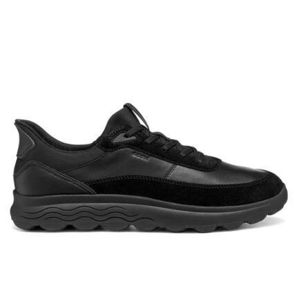 Ανδρικά Ανατομικά Δερμάτινα Sneakers Geox Spherica Plus U56MPA 08522 C9999 Μαύρα