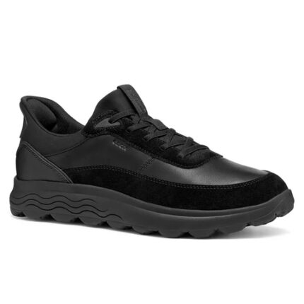 Ανδρικά Ανατομικά Δερμάτινα Sneakers Geox Spherica Plus U56MPA 08522 C9999 Μαύρα